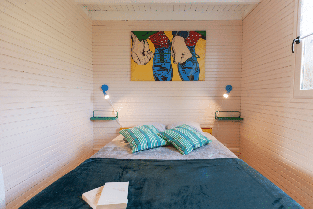 Chambre lit double chalet