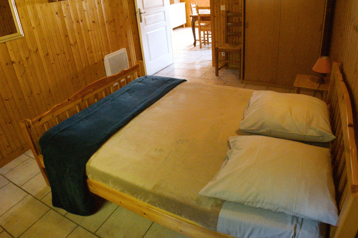 lit double chalet 8 personnes Normandie